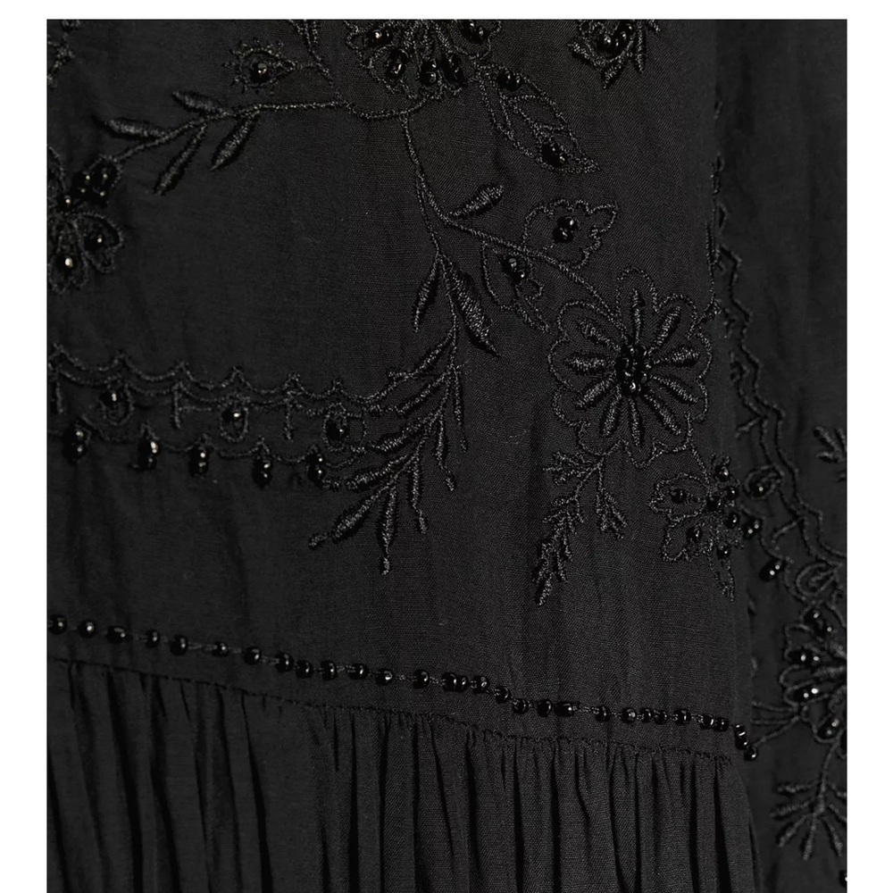 NWT Zara black embroidered maxi dress - Picture 6 of 6